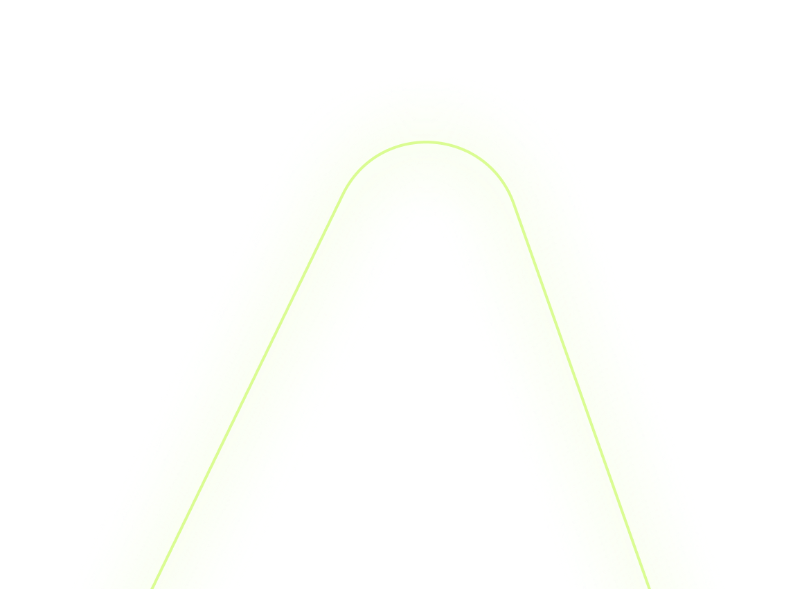A digital illustration featuring a bright, neon yellow-green letter 'A' with a glowing, pixelated effect on a transparent background.