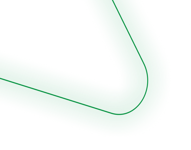 Close-up of a green curved arrow pointing downward.