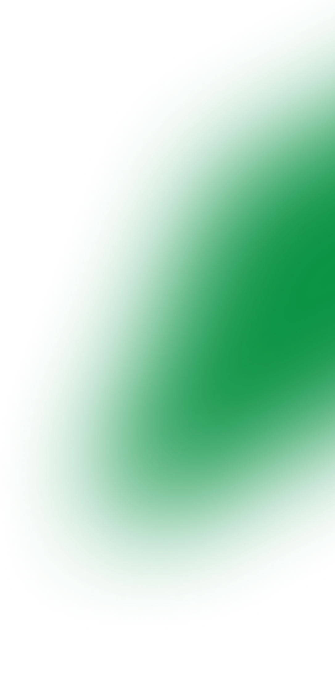 Close-up of a green object with a curved edge against a black background.
