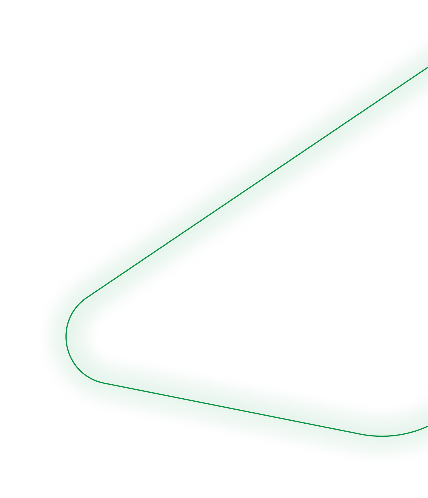 Close-up of a green marker tip writing a curved line on a black background.