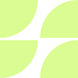 Abstract design with black curved lines and light green shapes.