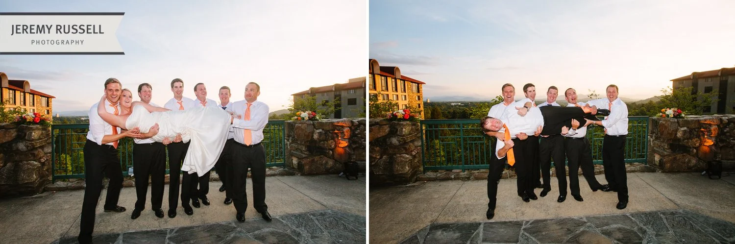 Bride and groom at wedding reception