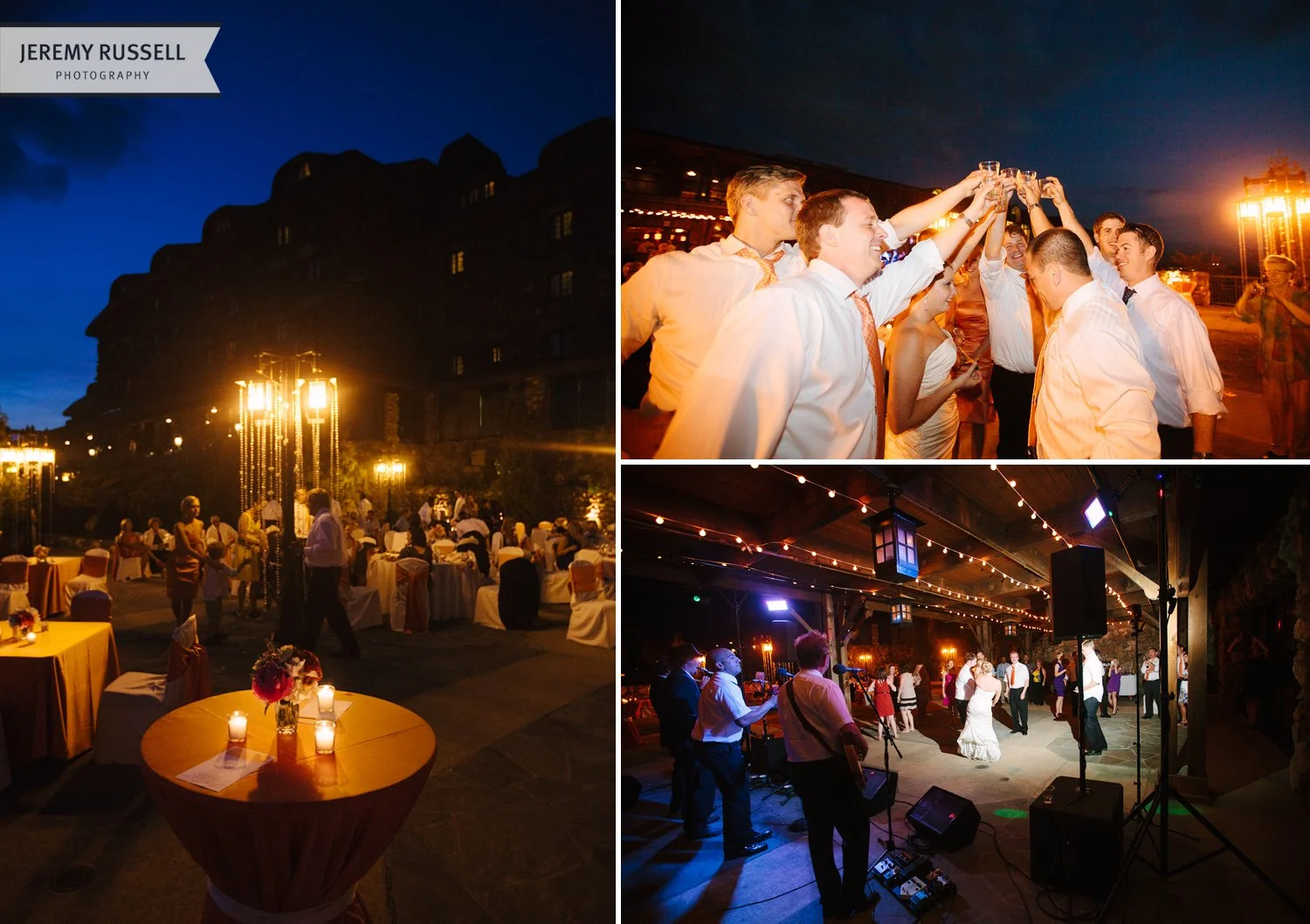 Beautiful and fun wedding reception at Grove Park Inn