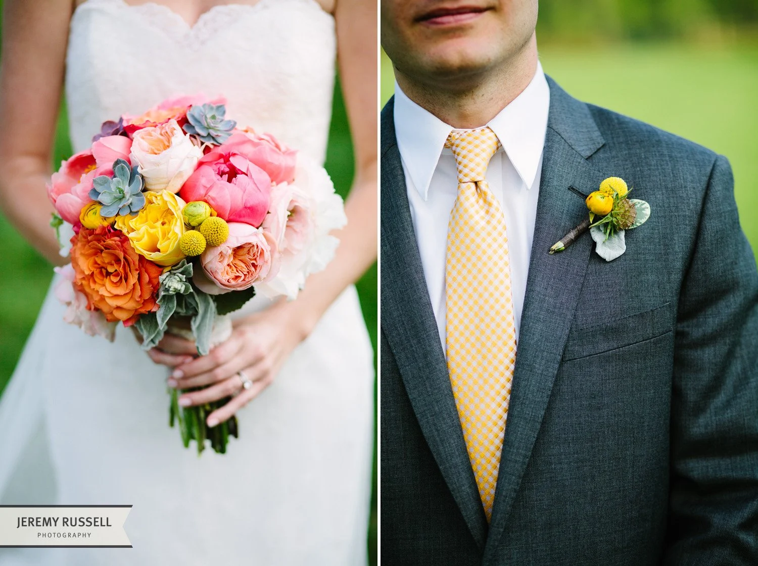 Bride and groom and flowers​
