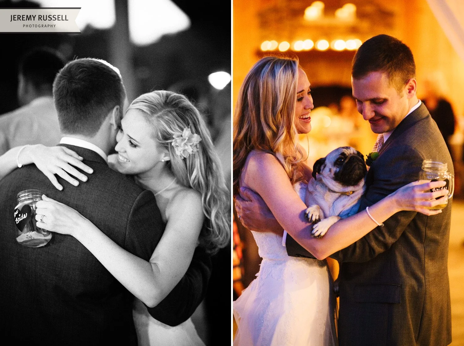 Bride and groom dancing​