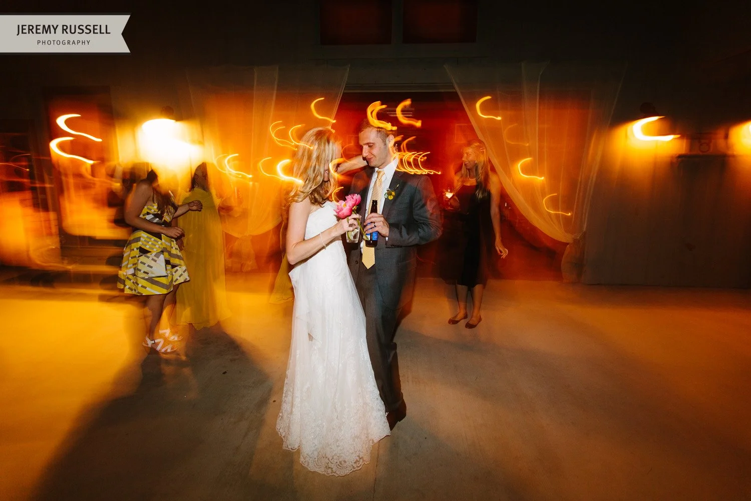 Bride and groom dancing at Claxton Farm​
