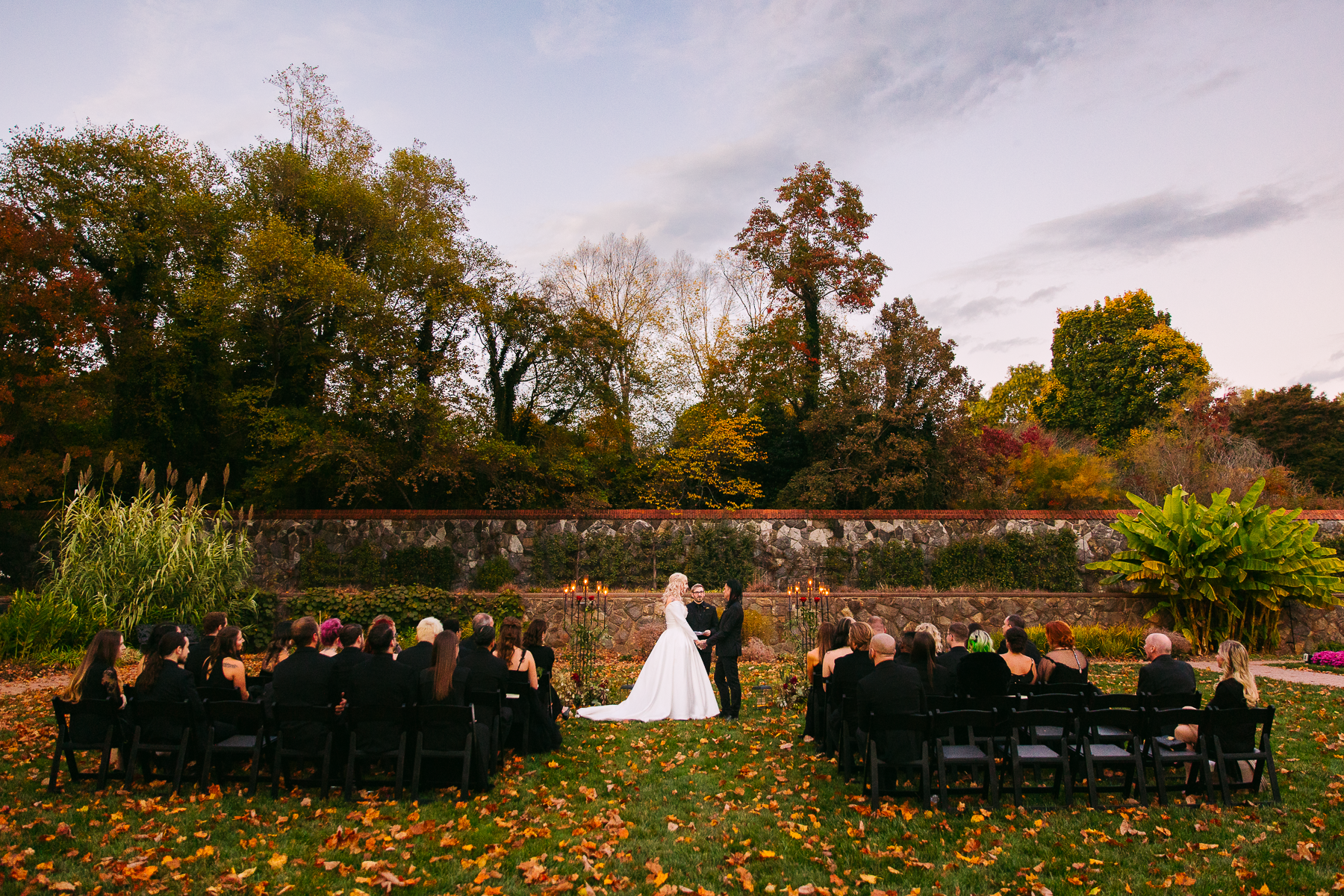 Fall wedding at the Walled Garden at Biltmore Estate
