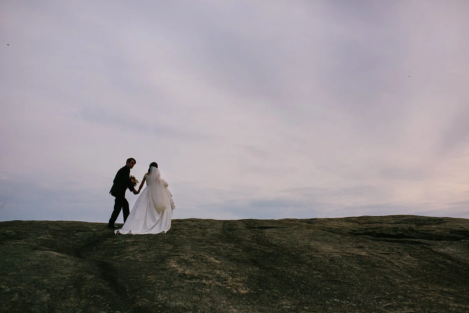 Bride and groom at Cliffs at Glassy Chapel wedding