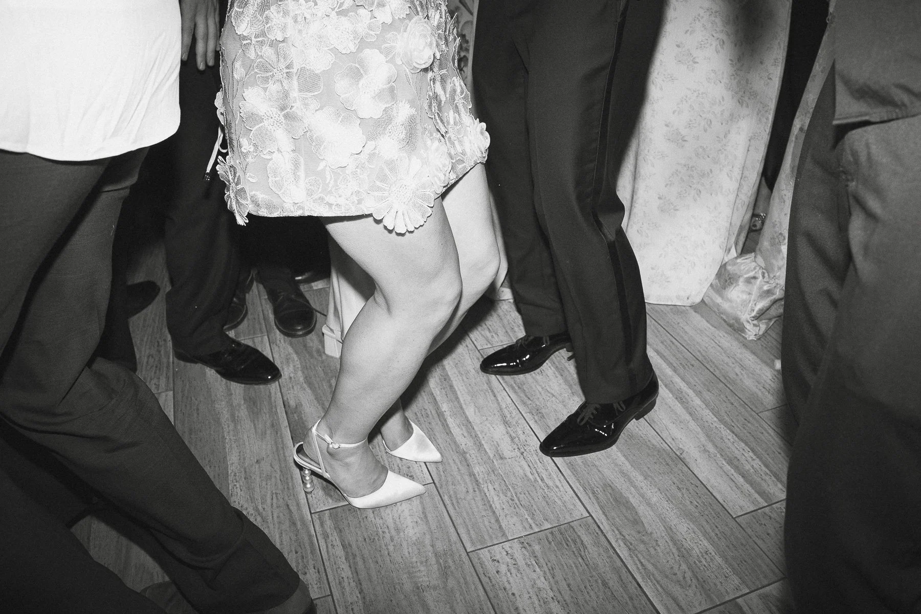 Stylish North Carolina wedding dance floor detail
