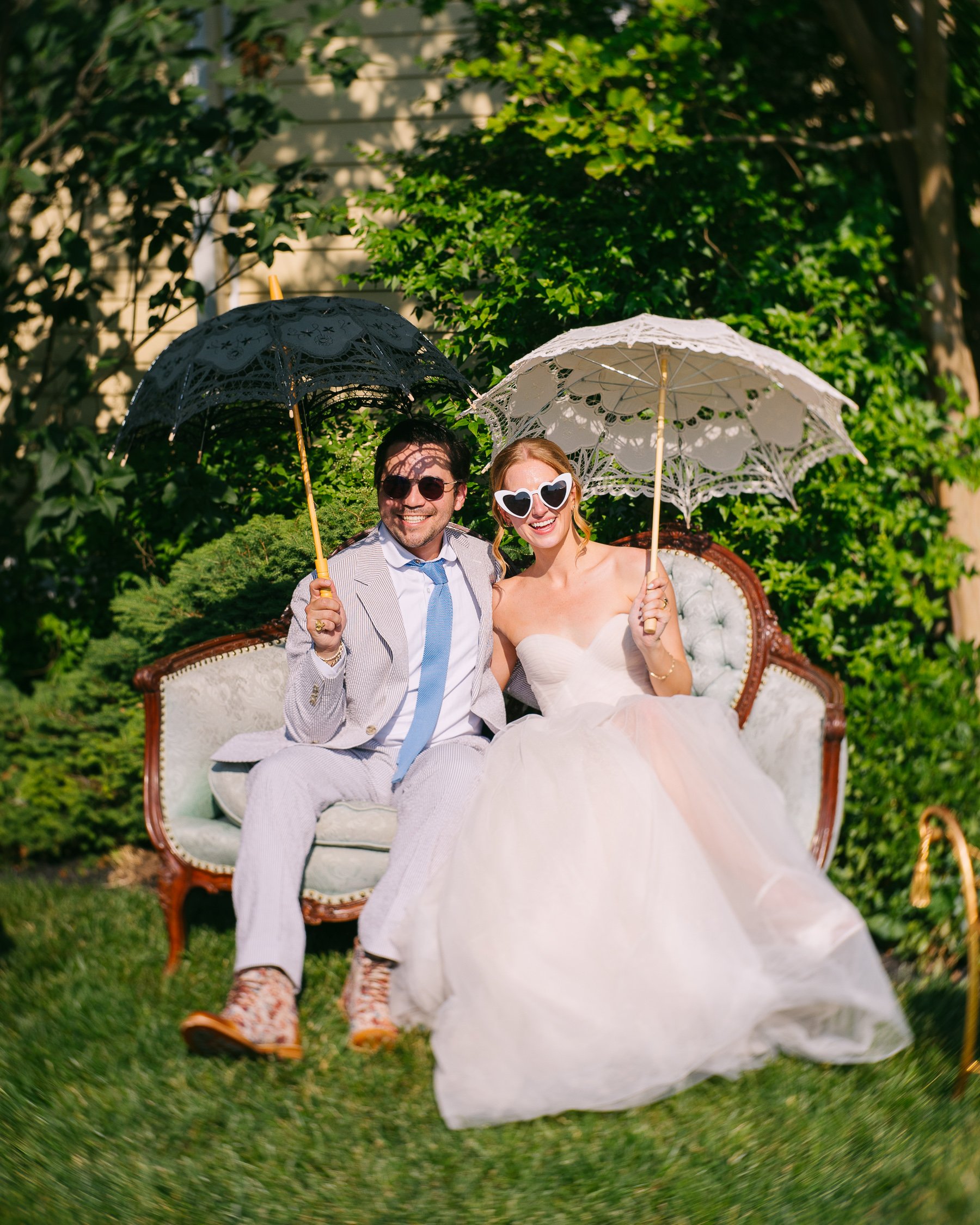 Bride and groom at fun Washington D.C. wedding