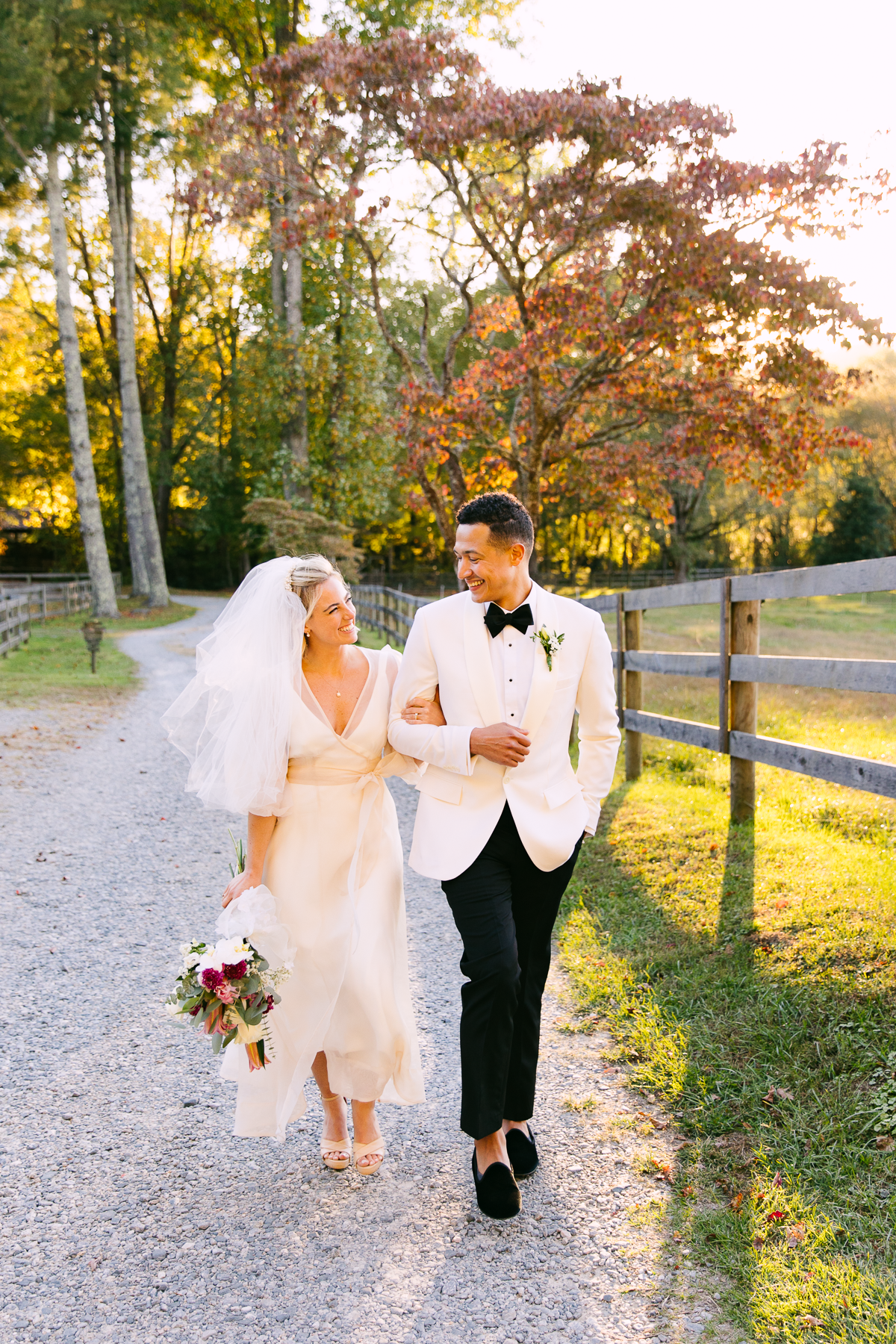 Happy Couple Summer Black Tie Wedding Asheville