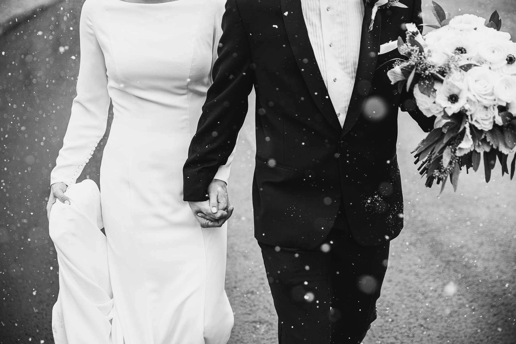 Snowy Asheville Wedding