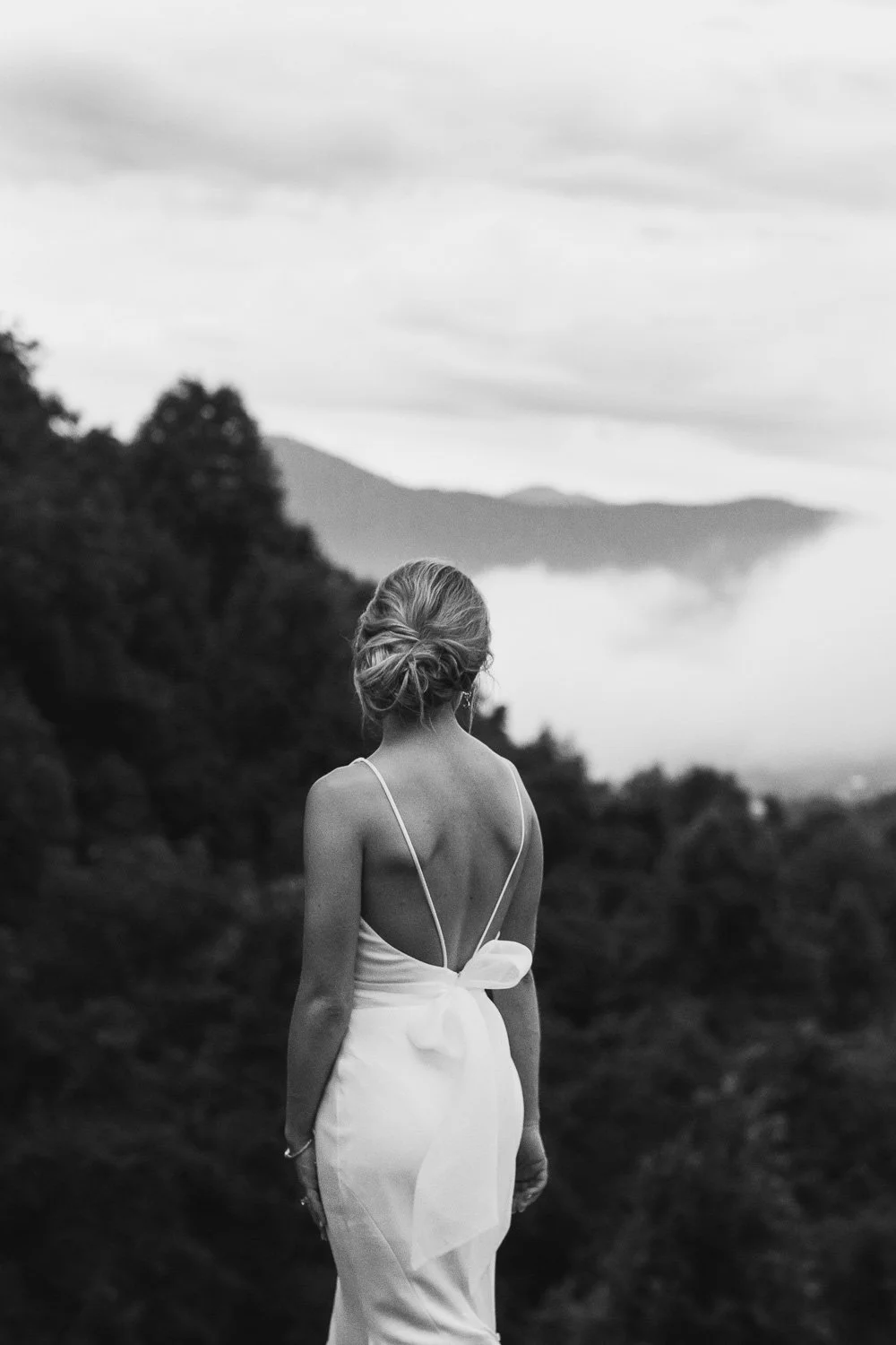 Mountain bride micro wedding Asheville