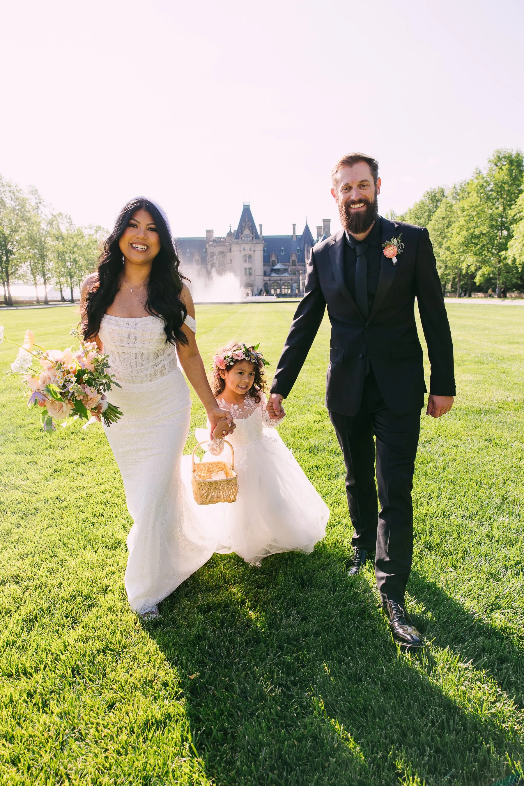 Biltmore Micro Wedding family in Asheville
