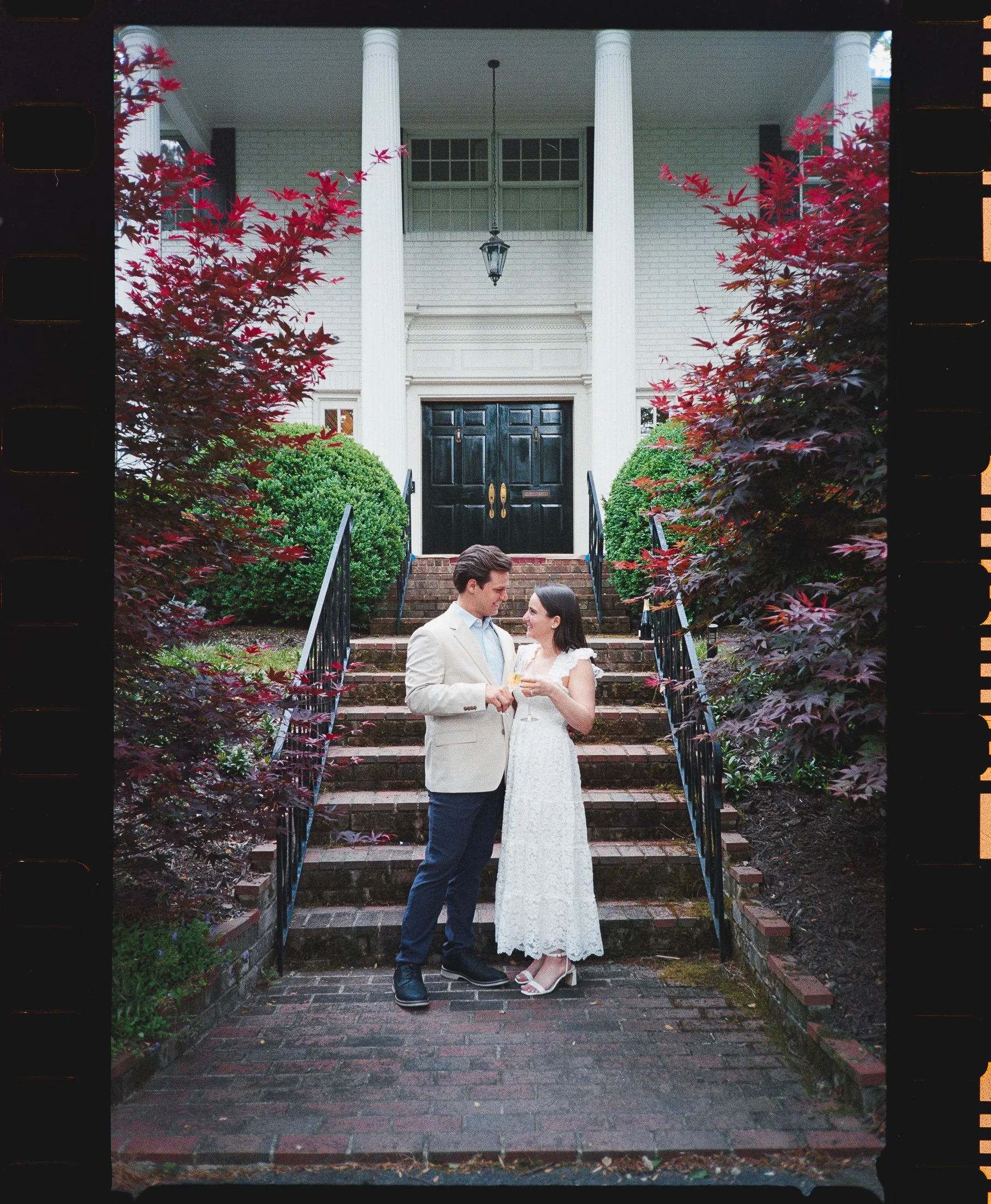 Biltmore Forest engagement session on film