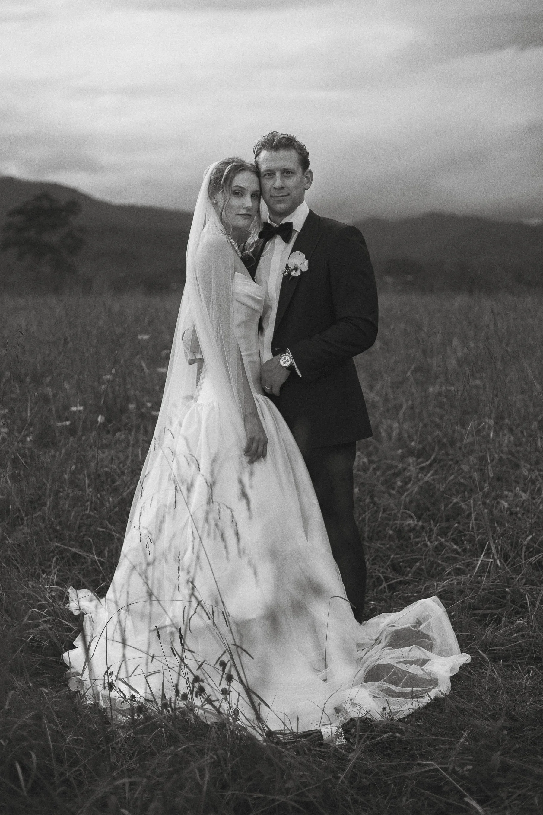 Bride and groom at The Farm near Asheville