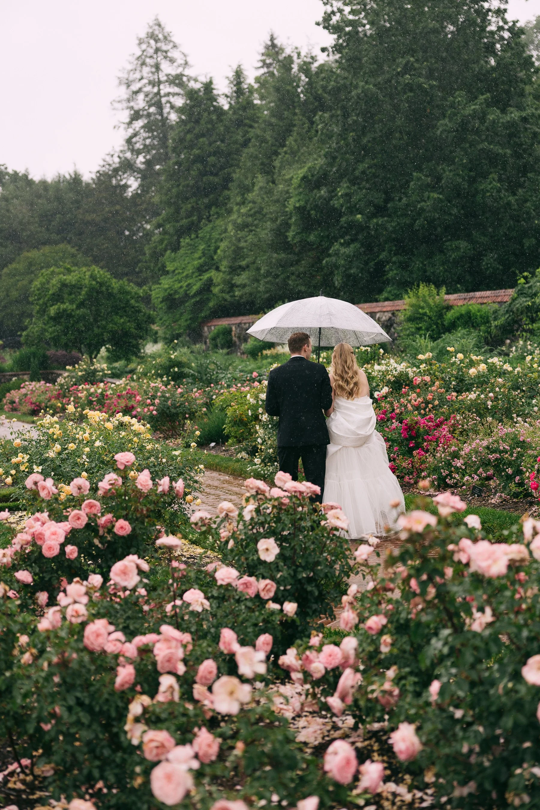 Asheville wedding in the rain
