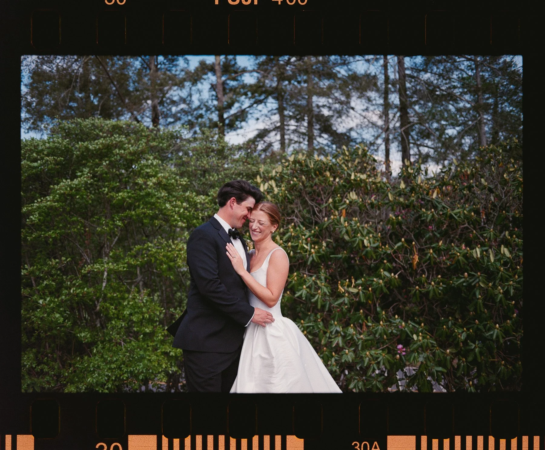 Black Tie Biltmore Forest Country Club wedding on film