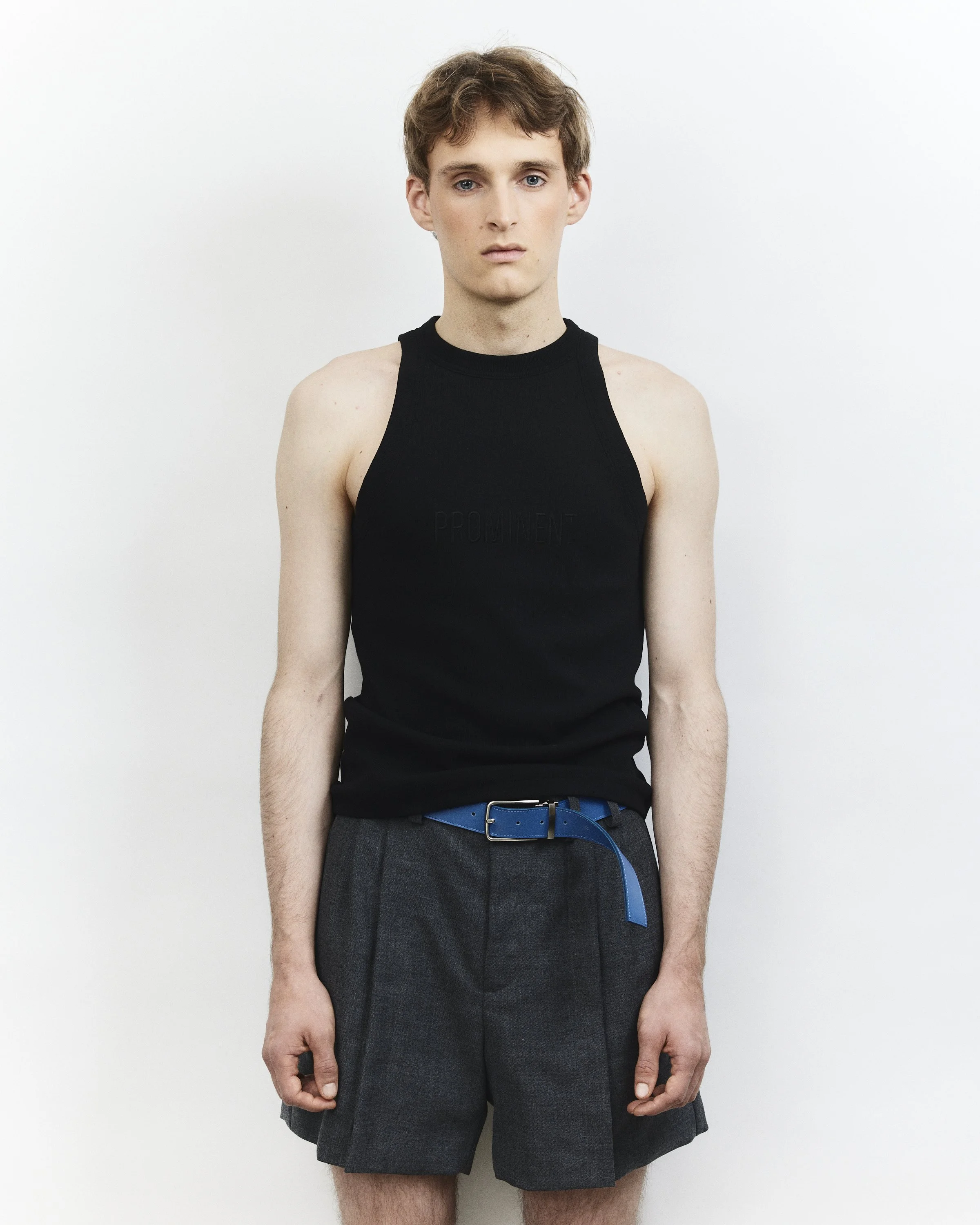 BLACK PROMINENT TANK TOP