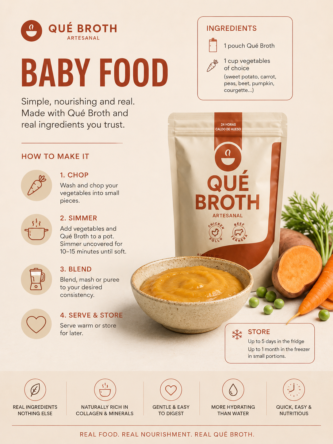 Qué Broth Baby Food: Real Nutrition for Little Humans