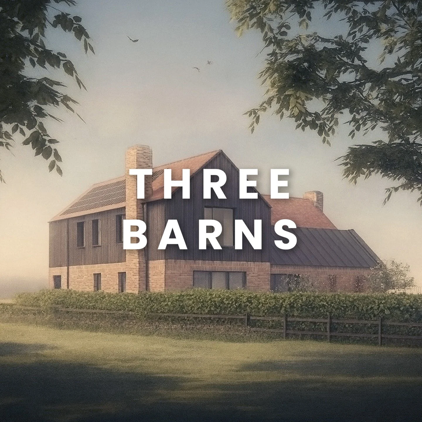 Three Barns, Worcester.
A contemporary new build home inspired by the rhythm and material honesty of traditional agricultural forms. Rustic brickwork, charred timber and clay tiles come together to create a calm, enduring architecture rooted in place