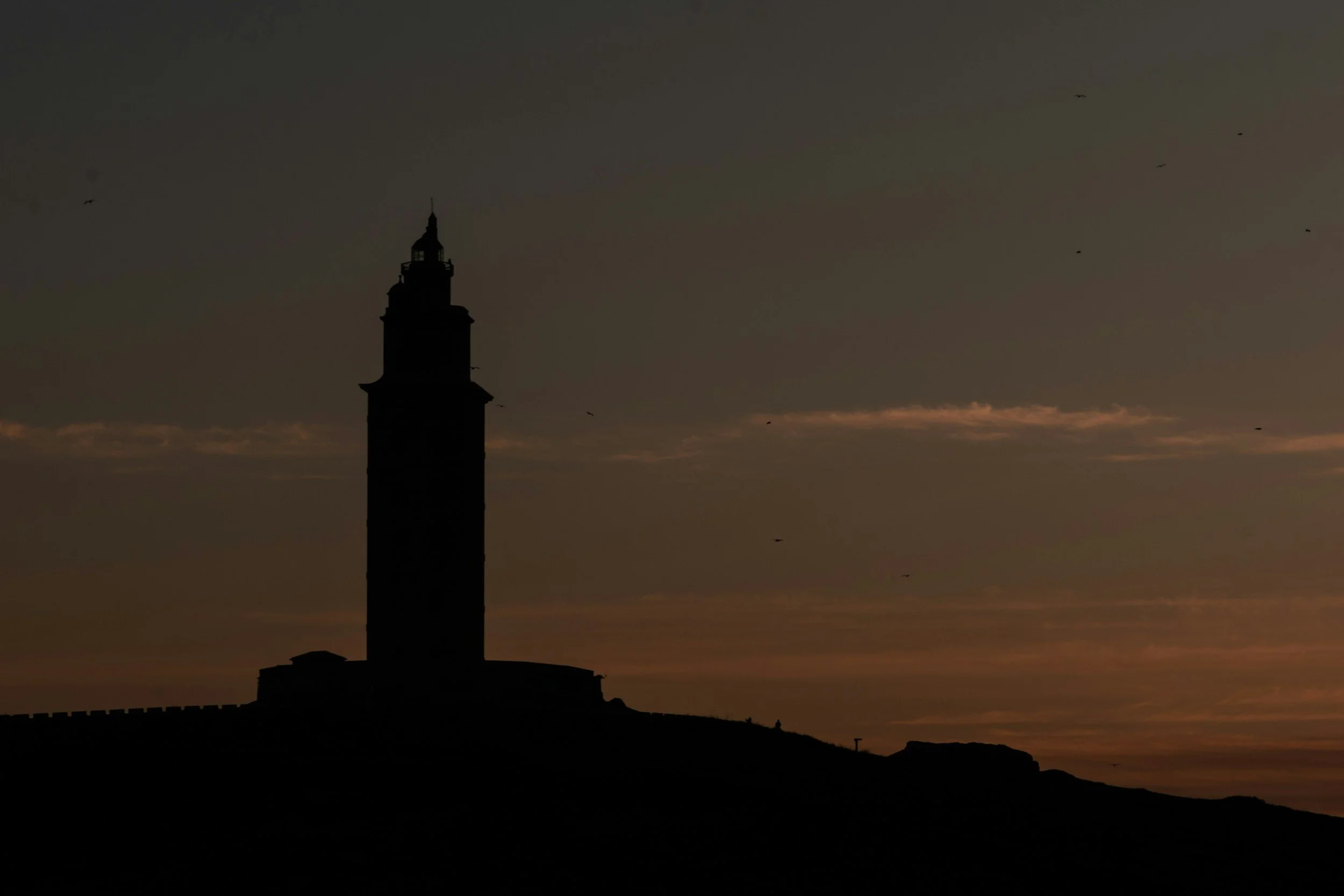 Tower of Hercules in the sunset