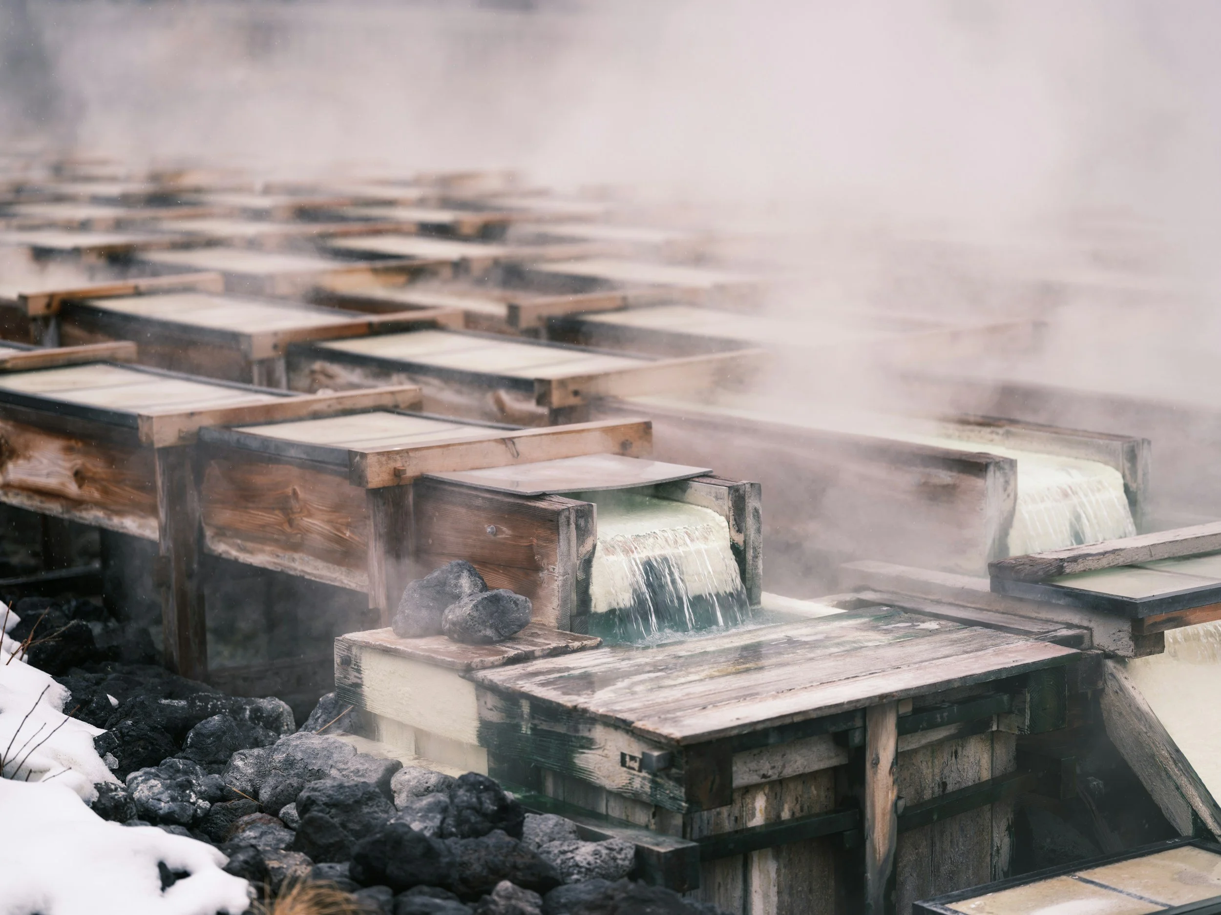 Onsen with Steam during the Group Getaways tour in Japan