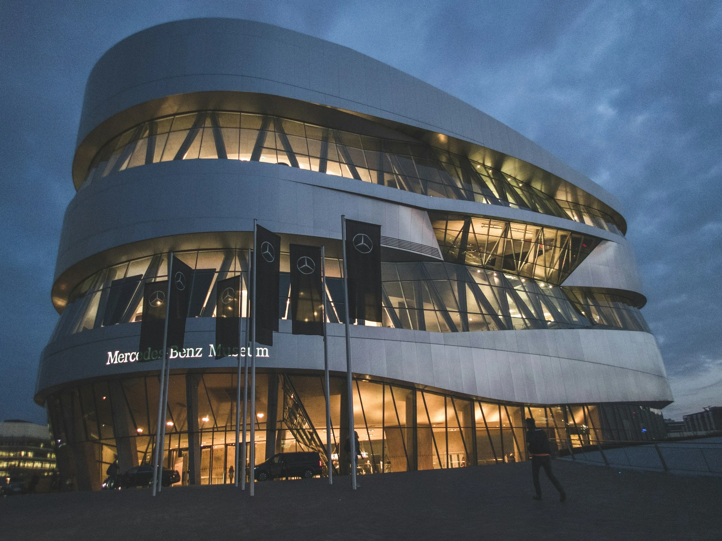 View of the Mercedes-Benz Museum