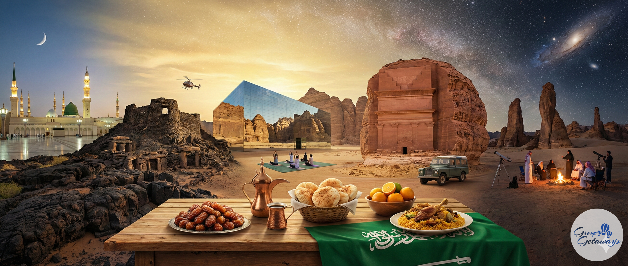 Celestial Oasis in Saudi Arabia: A Journey Through Light, Silence, and Flavors (G063)