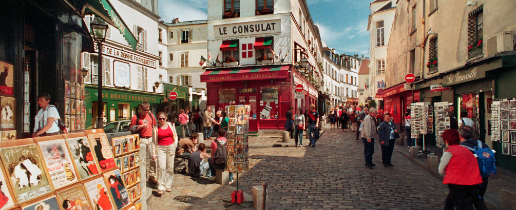 Typical street in Montmartre