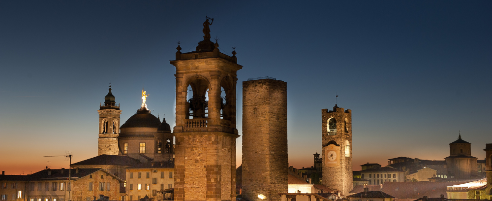Detail of Bergamo city