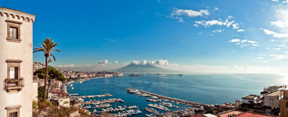 View of Vesuvio Vulcan in Naples