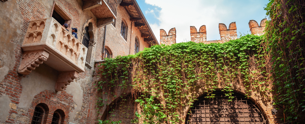 Detail of the Romeo and Juliet house in Verona