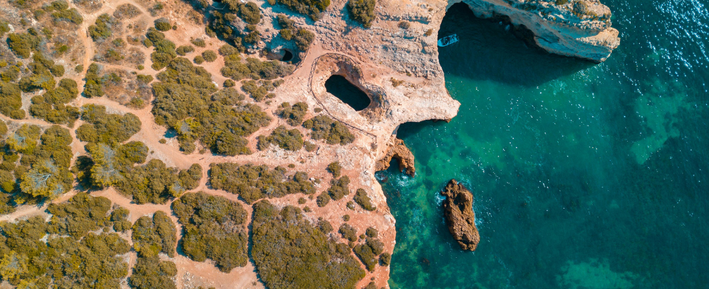 Aerial View of Algarve beach