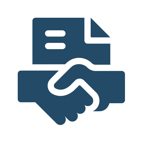 shaking hands in agreement icon
