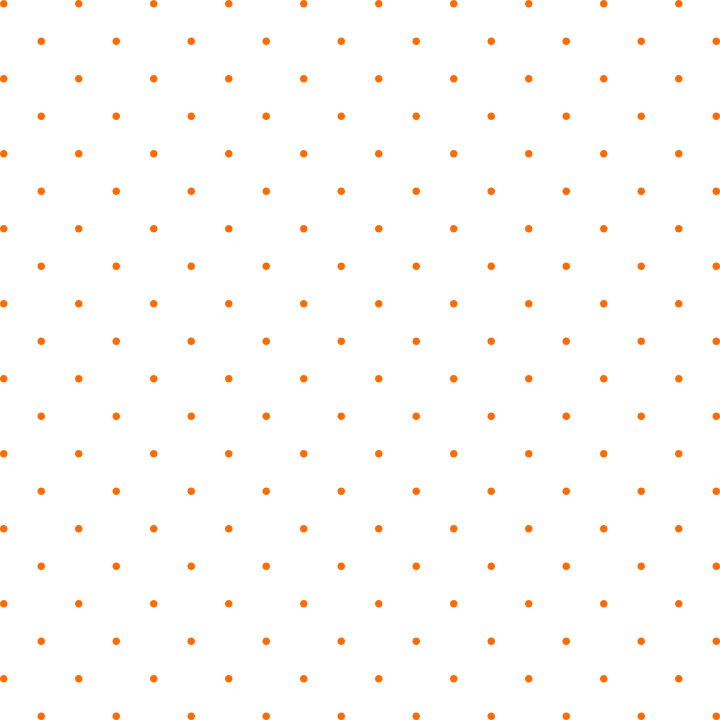 Black background with evenly spaced small orange dots arranged in a grid pattern used on the rollout book website for eos implementation.