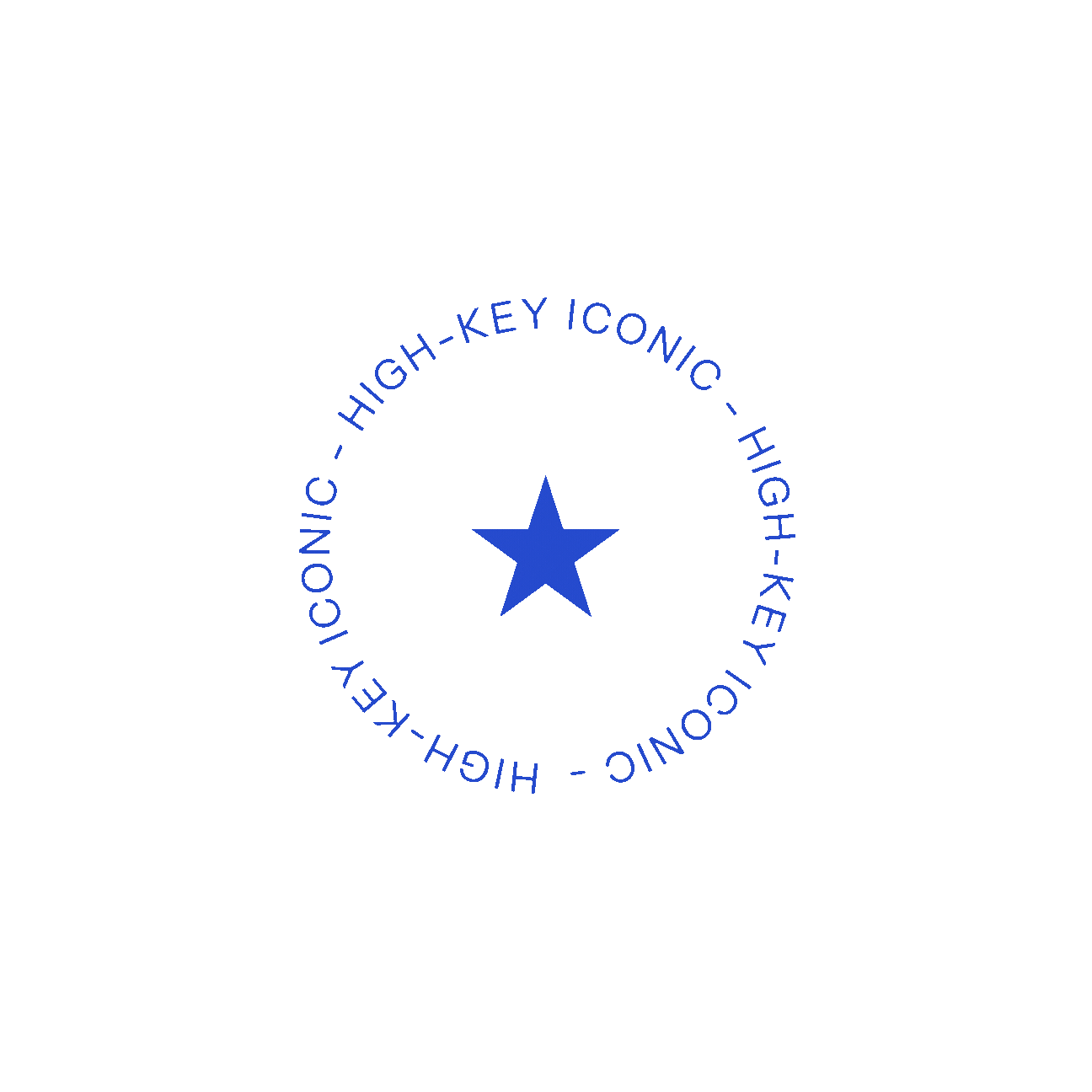 Blue background with a circular logo featuring a star in the center and surrounding text that is hard to read.