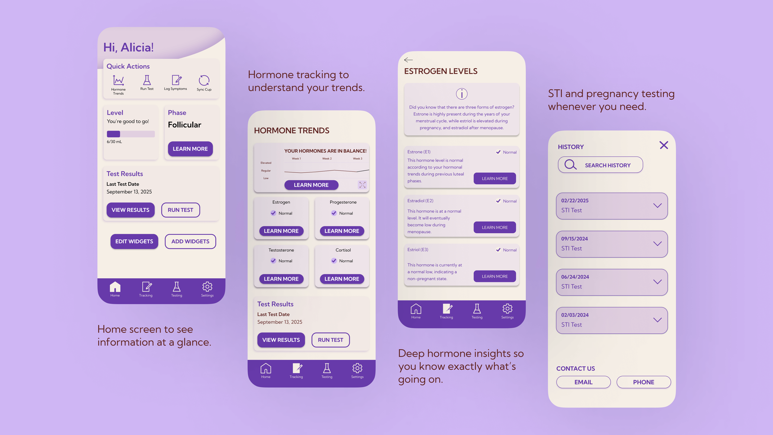 DIVA application design screens