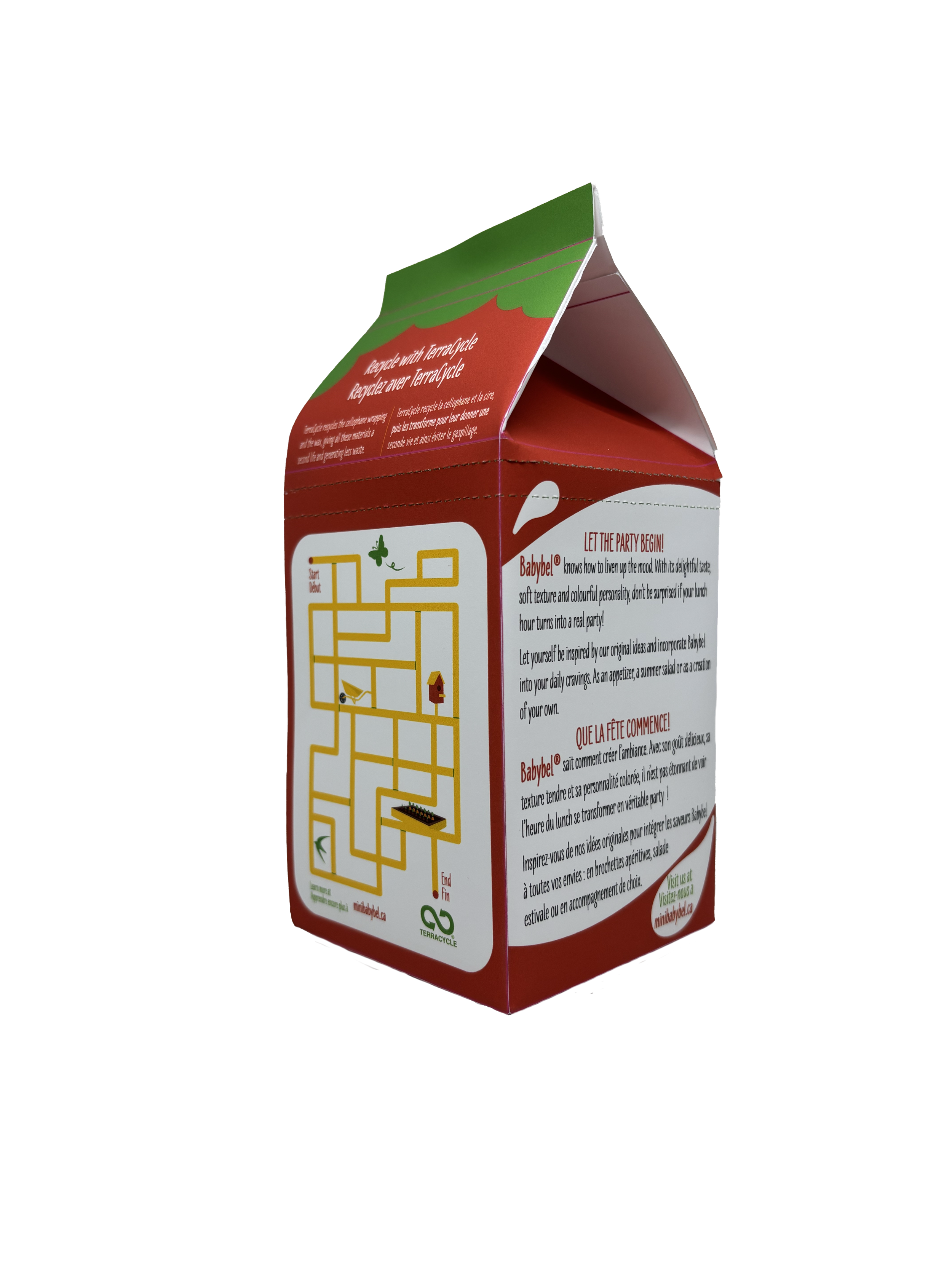 Babybel packaging design photo of back and side