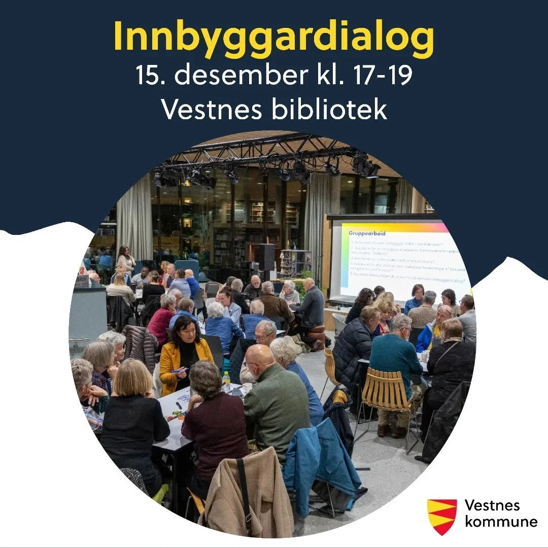 Vestnes kommune inviterer til&nbsp;ny&nbsp;innbyggardialog!&nbsp;

Temaet for innbyggardialogen er&nbsp;f&oslash;rebygging og tidleg innsats.&nbsp;Det vil &ograve;g bli orientert&nbsp;kort&nbsp;om budsjett og &oslash;konomiplan for 2026 og framover.&