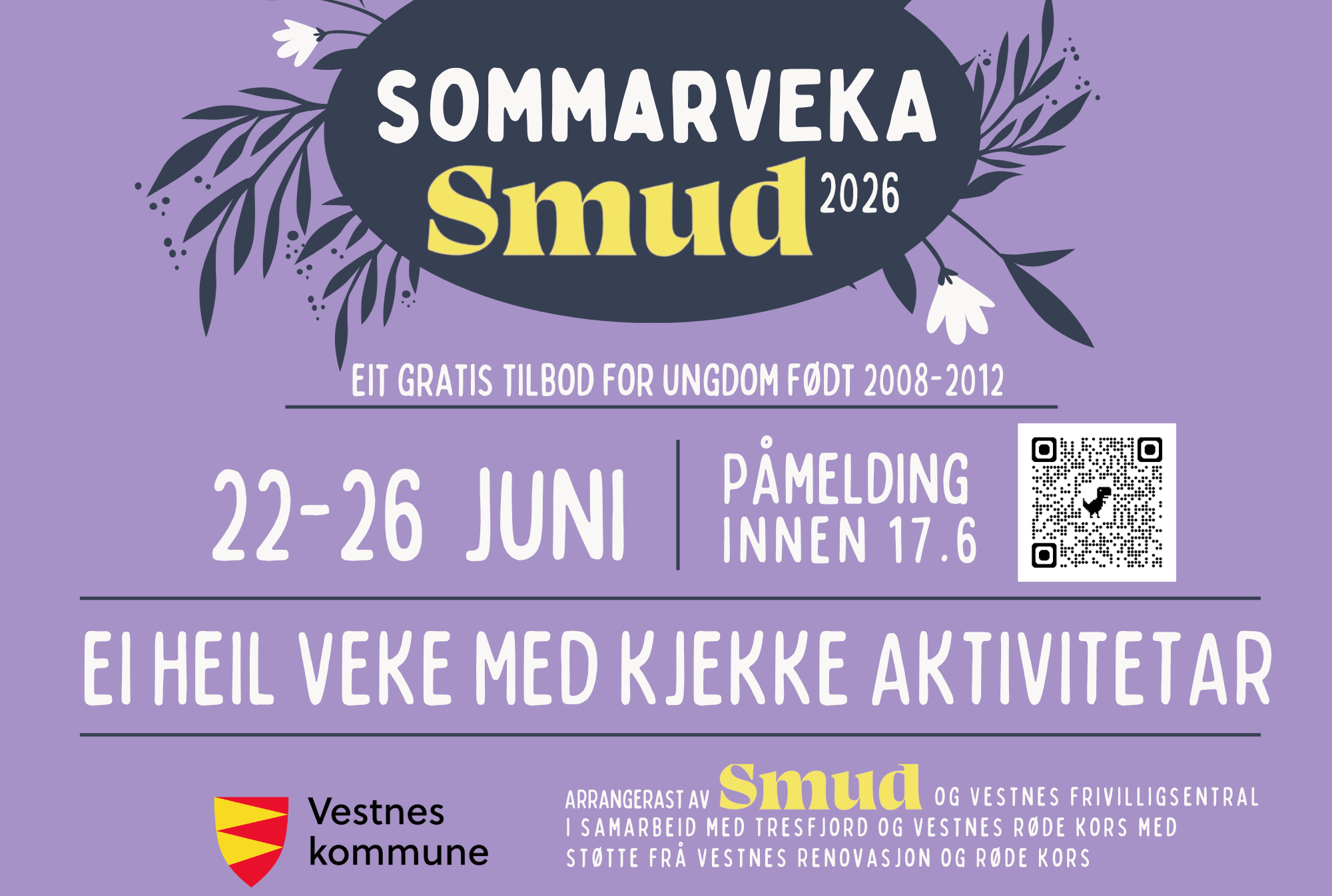 Sommarveka SMUD - gratis tilbod for ungdom