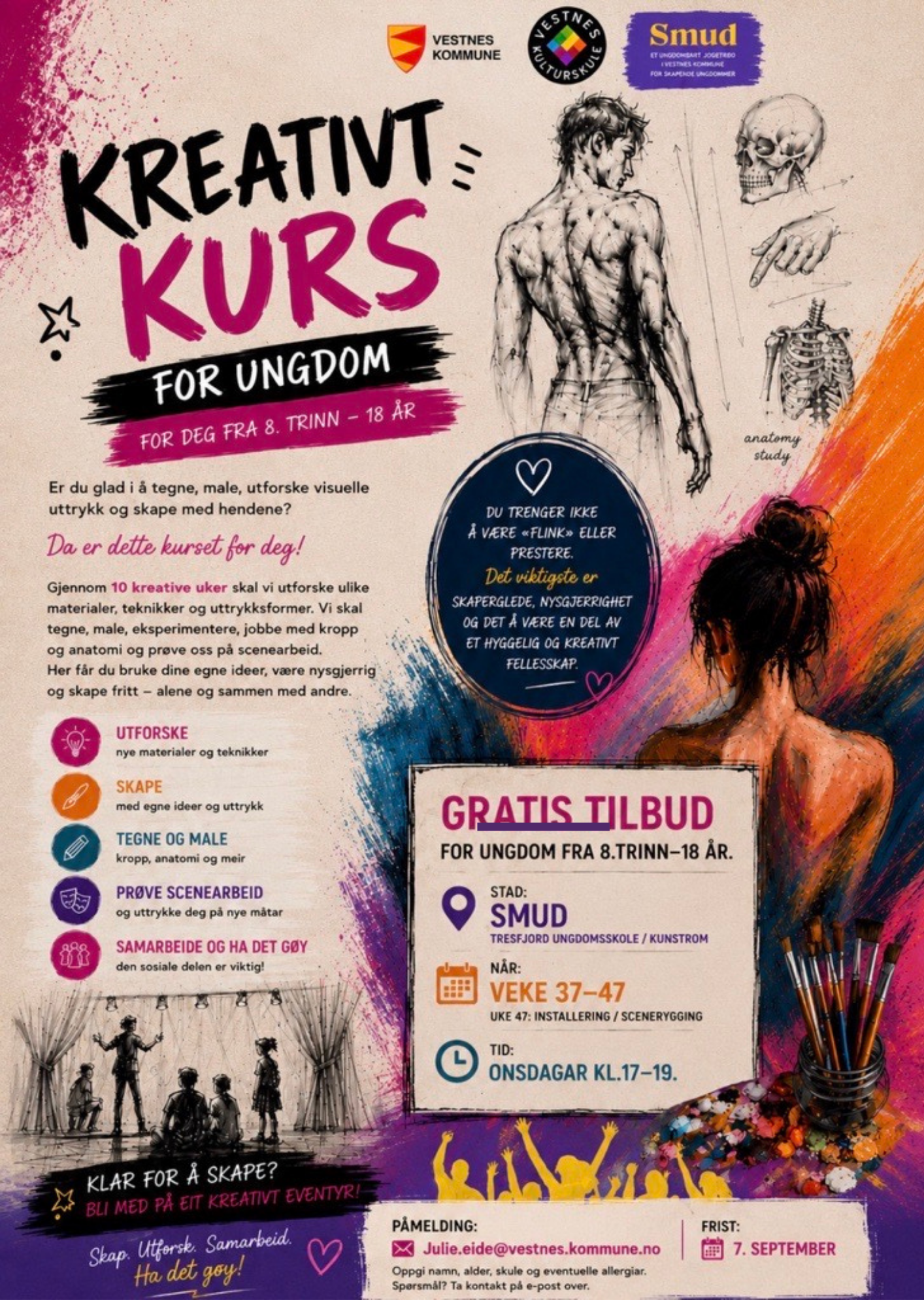 Kreativt kurs for ungdom