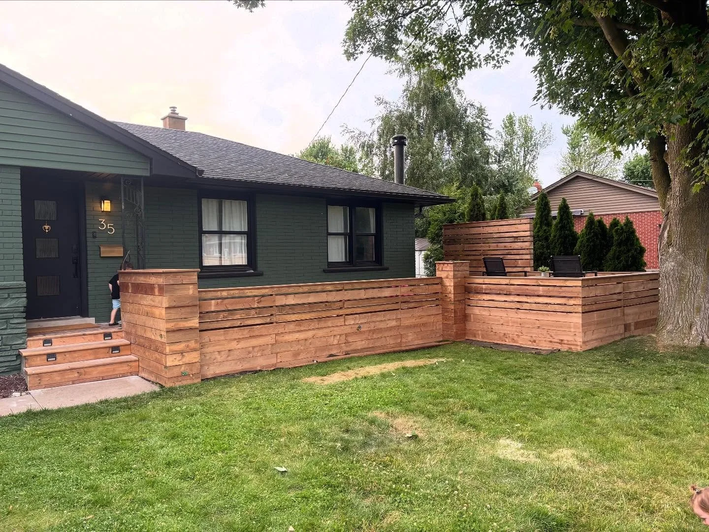This house has been an ongoing transformation and this deck add on has brought the perfect relaxing living space yet.