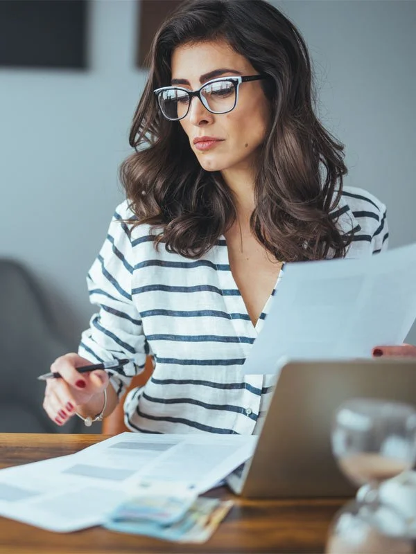 Woman entrepreneur planning business strategy - stock photo