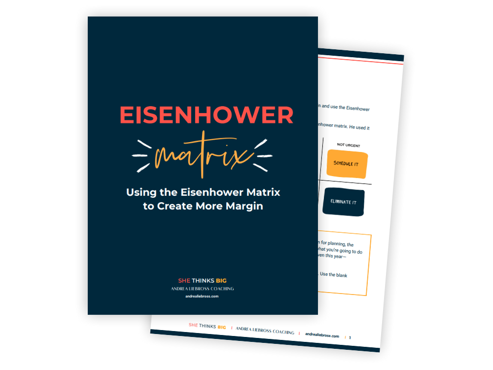 Eisenhower Matrix guide Andrea Liebross time management tool for women business owners