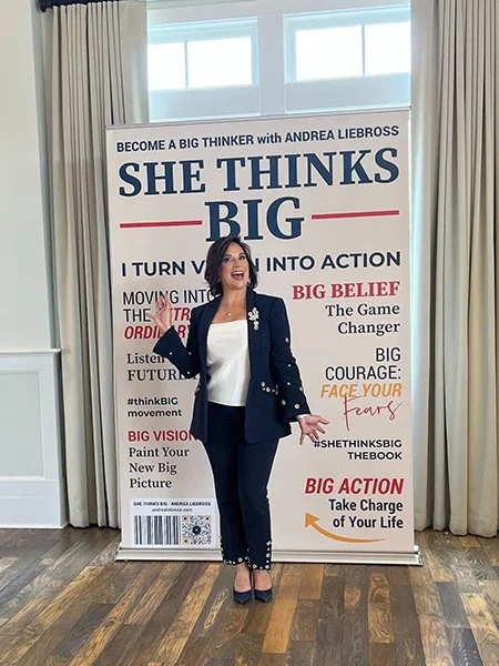 Andrea Liebross at She Thinks Big Live event for women business owners