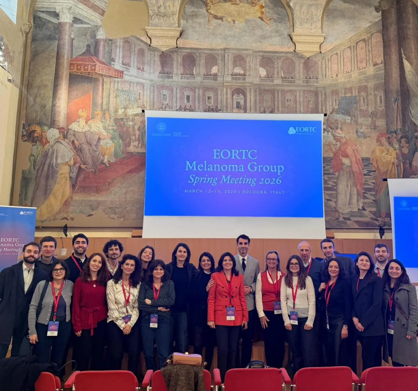 Dr Veronique Bataille speaking at the European Organisation for Research and Treatment of Cancer (EORTC) 

&ldquo;Beautiful venue in Bologna, Italy and great to see my colleagues. Even better when they are friends 
Dr Simone Ribero @simonribero Derm 
