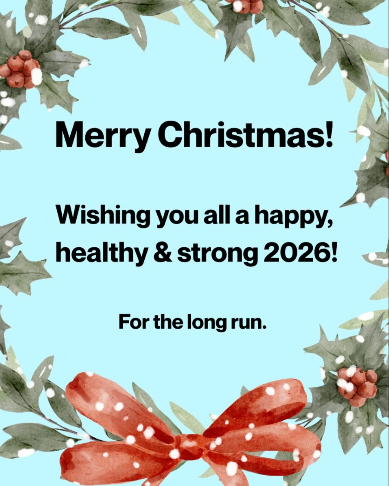 Wishing you all a very Merry Christmas indeed.

Thank you all for your support so far, it has been incredible! 

For all of you who are continuing your program, and your commitment to yourself, over the festive period you are all amazing! Very proud 