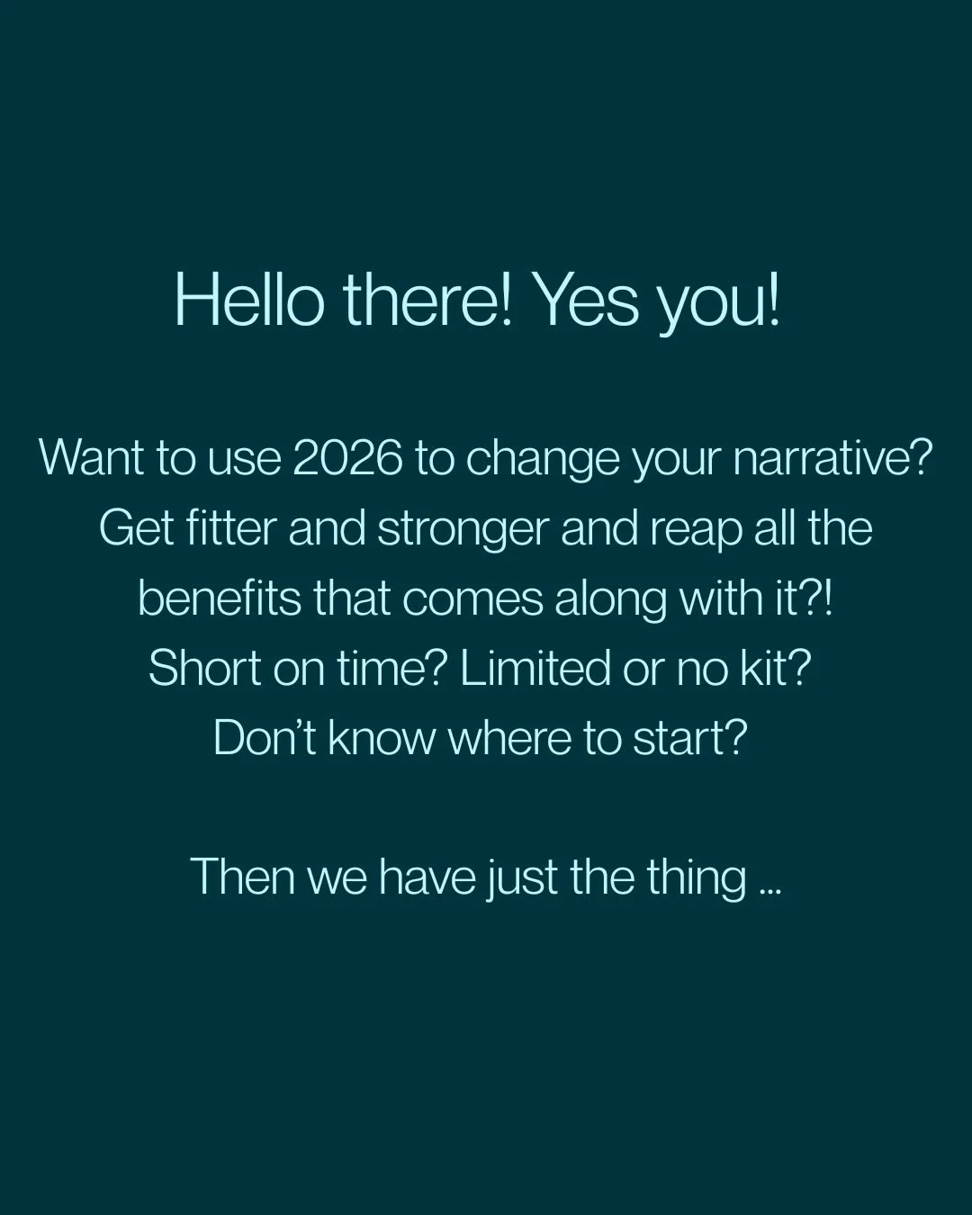 Coming soon for 2026! You don&rsquo;t want to miss this!

It&rsquo;s that weird time between Christmas and New Year so reading this will fill a moment or two.

Your future self will love you for it!

We look forward to hearing from you 🫶