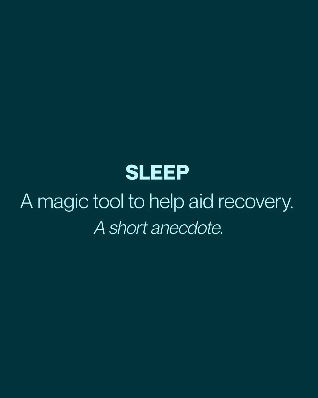 It has been well documented that sleep is one of the best tools we can utilise to help aid recovery. Interestingly I found the negative impact of poor sleep quality to be almost instantaneous. Full insights in the comments.

Ps. This read may very we